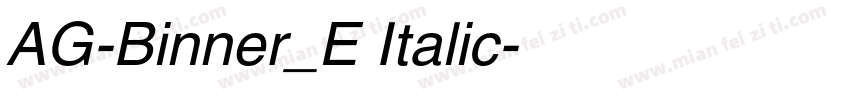 AG-Binner_E Italic字体转换